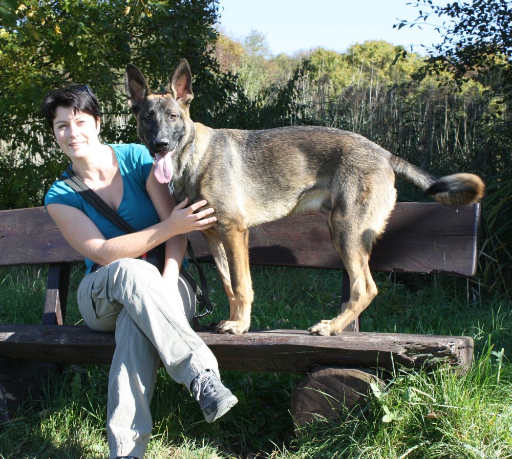 Sabine mit Hund